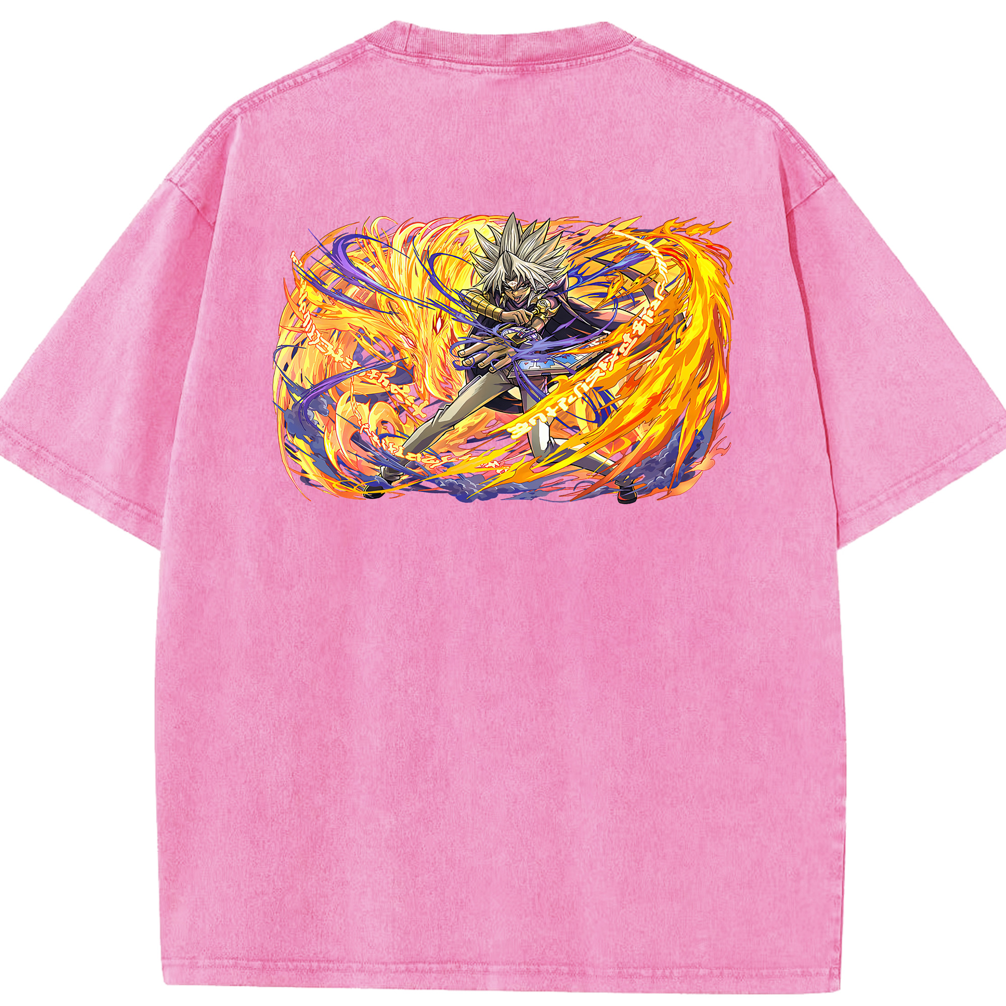 （画像用） 遊☆戯☆王 Yu-Gi-Oh! 綿100% ヴィンテージ風 半袖Tシャツ（背面プリント）